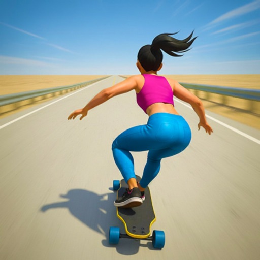 downhill skate race game