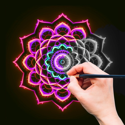 doodle magic: glow art drawing