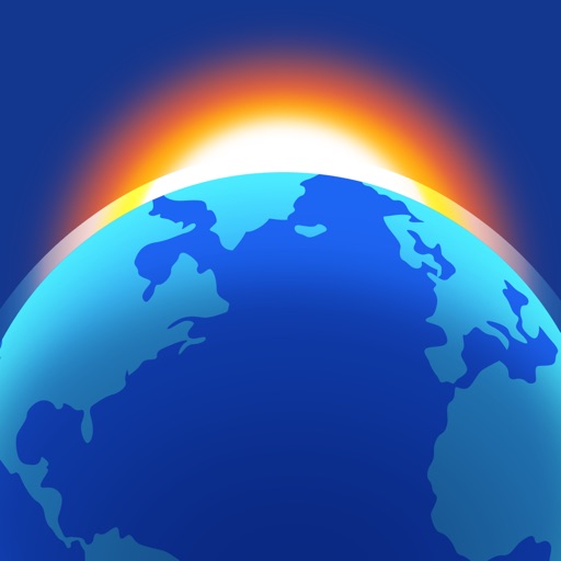 living earth - clock & weather