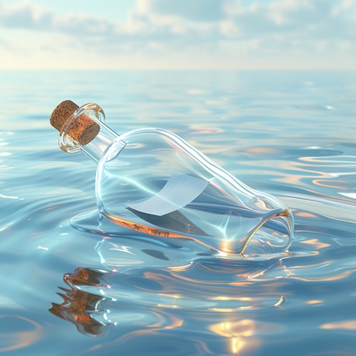 漂流瓶3d-瓶子在漂,我在靠近