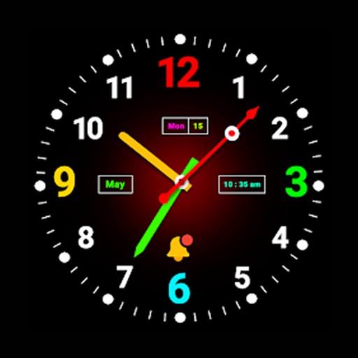 digital neon night clock