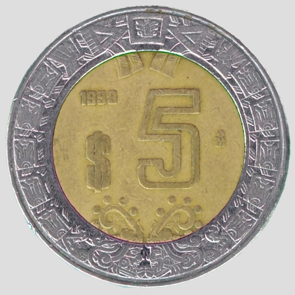 5 Pesos Mexicanos