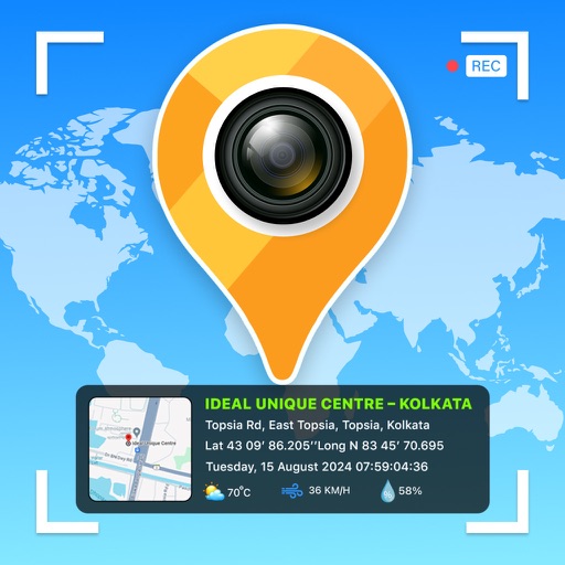 gps map camera - timestamp