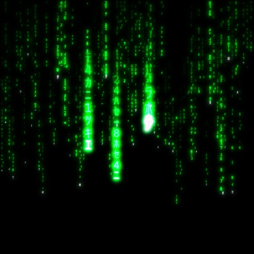 digital rain: falling code