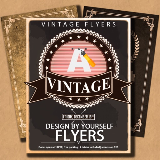 logo retro y creador de cartel
