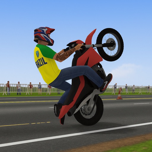 moto wheelie 3d - grau brasil