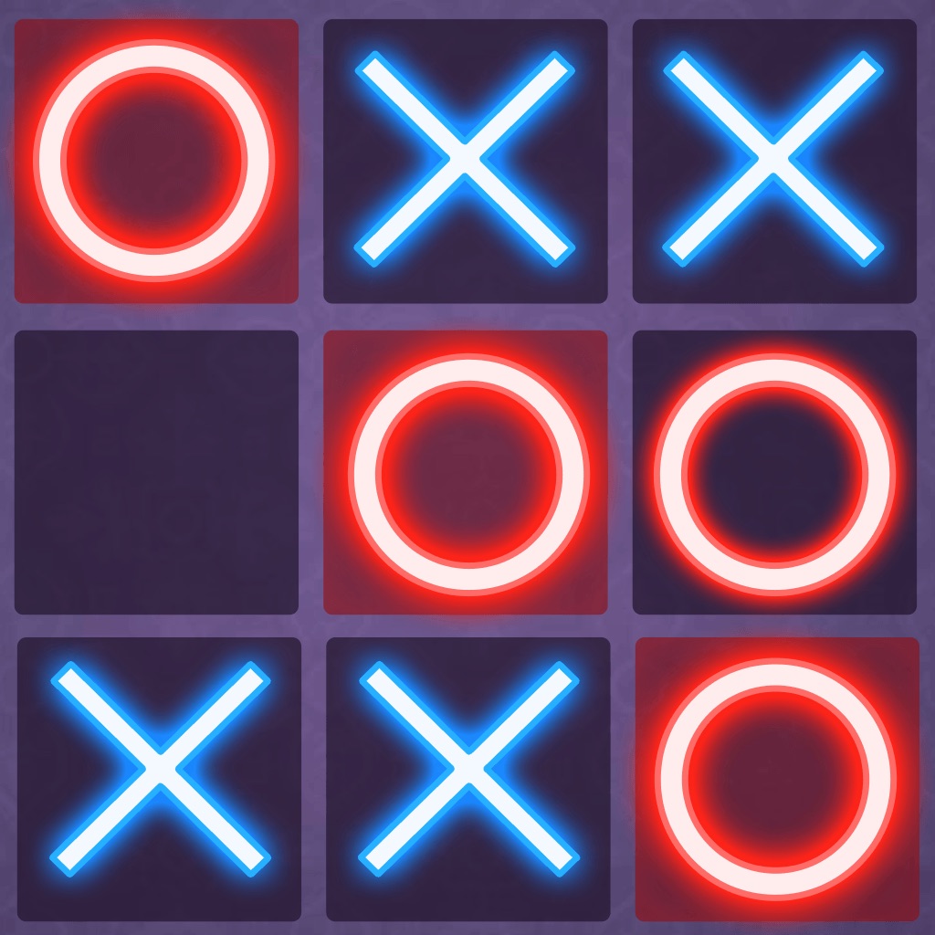 Tic Tac Toe:No Wifi Games Glow
