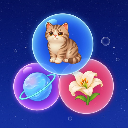 bouncy match: bubble word