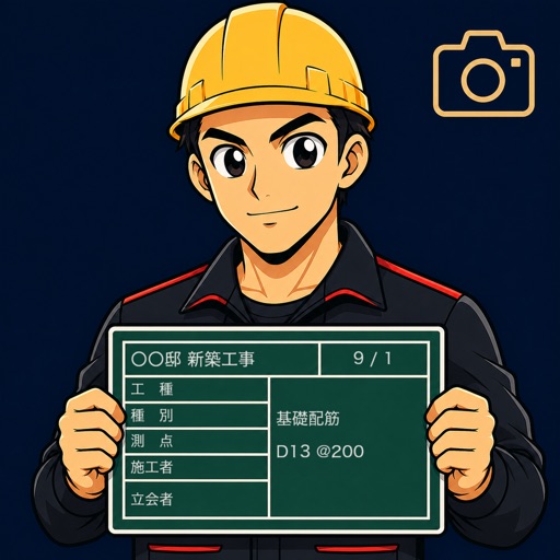 現場黒板カメラ - 工事黒板つき現場写真と工事写真台帳pdf