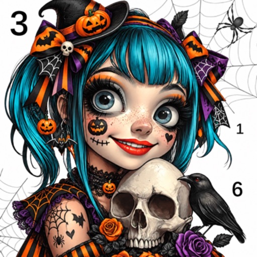 macabre color paint by number